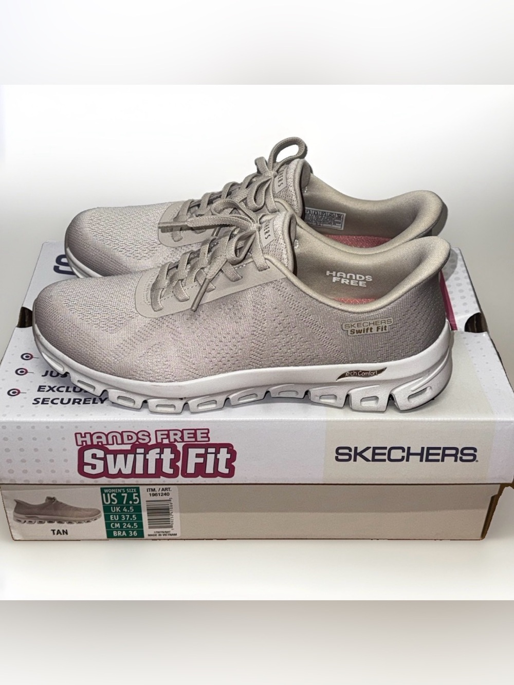 Skechers Womens Sz: 7.5 Hands Free Swift Fit Glide-Lite 2.0 Sneakers 1961240 New